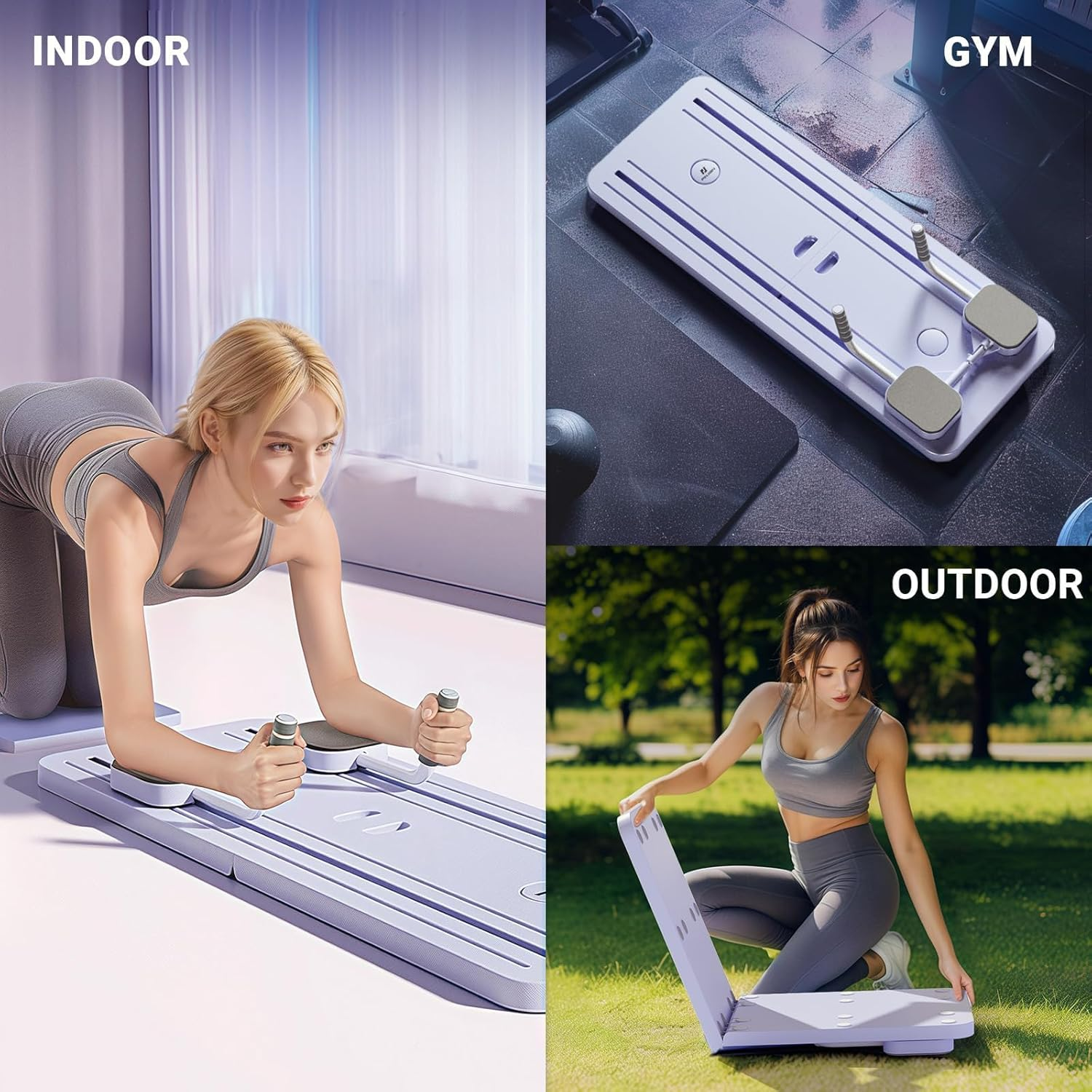 Pilates Board, Multifunctional Abdominal Board, Foldable Pilates Reformer Board for Home, 5 in 1 Pilates Sliding Board, Ab Core Trainer, Ab Trainer Machine, Ab Board, Exercise Board image number 1