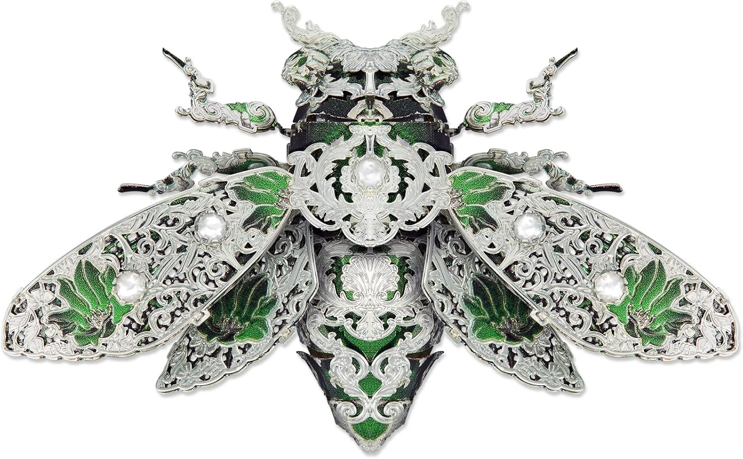 Piececool Metal 3D Puzzles for Adults, Cicada 3D Model Building Kits Insect Themed Animal Fashion Brooch Assembling DIY Crafts Creative Gifts