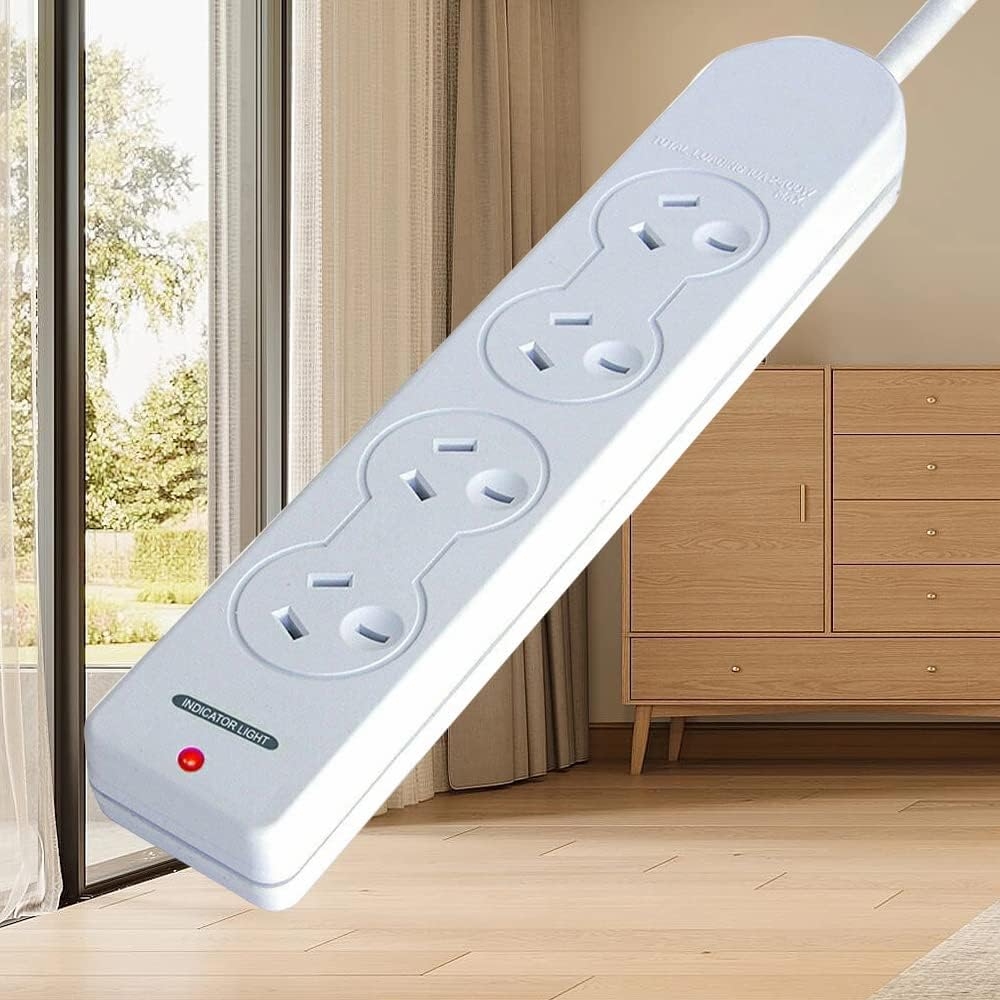 1M Sansai 4 Way Power Board Sockets Overload Protection Reset Button 10A image number 6