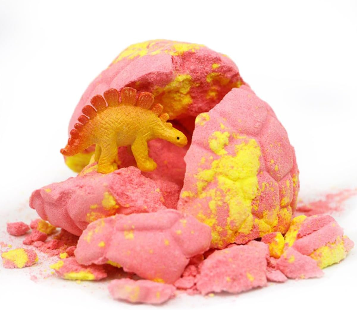 6Pcs Bath Bombs for Kids with Surprise Toys Inside, Dinosaur Bath Bomb Rich in Essential Oil, Gentle Safe Bath Bomb Gifts Set (Dinosaur)