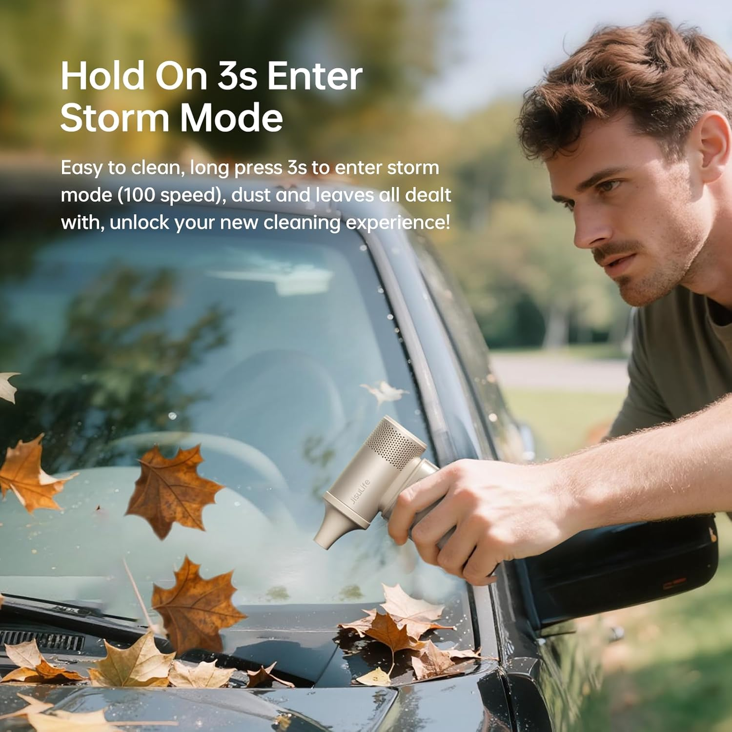 JISULIFE Portable Handheld Fan 5 in 1, 100 Speed, 9000Mah Max 25 Hrs Mini Fan Rechargeable 18W Power Bank with Flashlight, Ultra Motor, Metal Shell Multi-Function Travel Gifts for Women Men-Brown - Grey image number 2