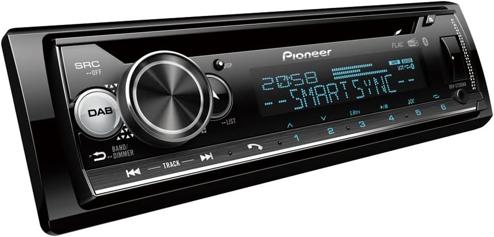 Pioneer DEH-S720DABAN Includes DAB Antenna, 1DIN Car Radio, CD Tuner with FM and DAB+, Bluetooth, MP3, USB and AUX Input, RGB - Lighting, Hands-Free Kit, Smart Sync App image number 2