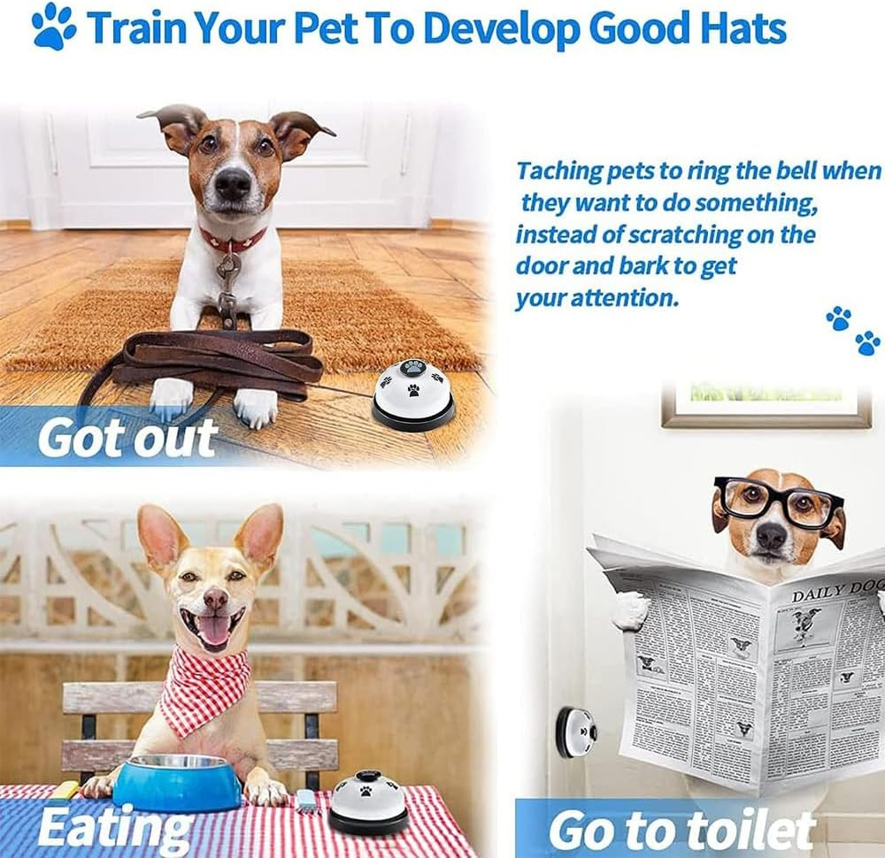 Anicy Pack of 3 Cat Bell Dog Bell - Table Bell, Table Bell, Pet Training Bell for Communication during Pet Training, Cats and Dogs image number 4