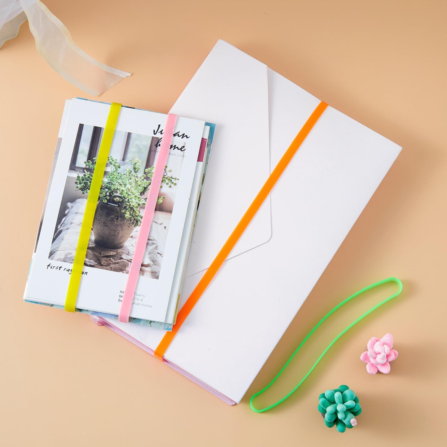 12 PCS Silicone Rubber Bands Planner Elastic Bands Elastic Rubber Wrapping Bands for Books, Crab Traps, Art, Cooking, Wrapping, Exercise, Bag Wraps, Heat, Cold, UV, Chemical Resistant image number 4