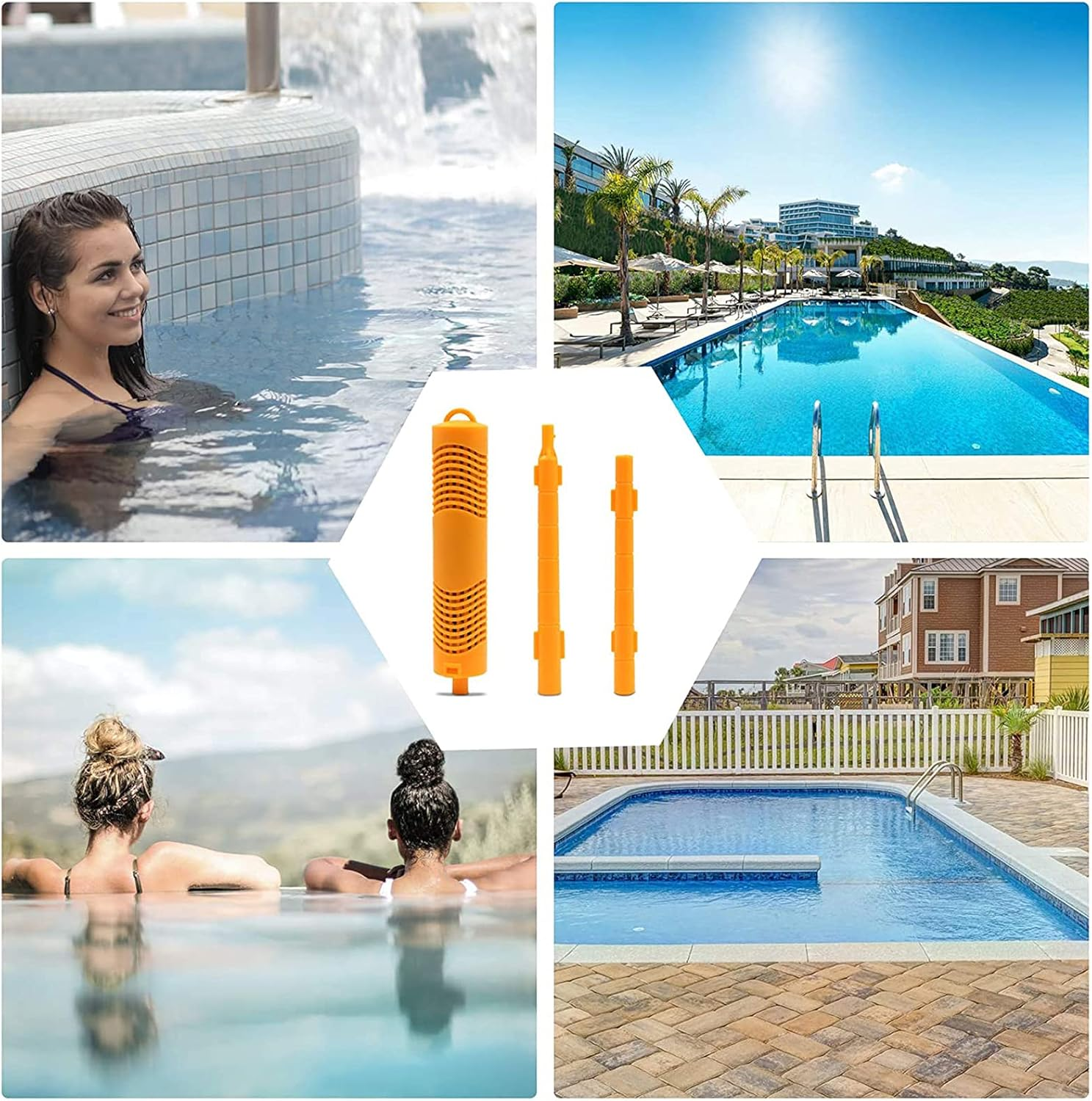 Sagasave SPA Cartridge Stick Mineral Sanitizer Hot Tub Purifier Spa In-Filter Mineral Sticks for Hot Tubs, Swimming Pool, Fish Pond, Hot Spring Pools, Baths, Spa Pools, Plunge Pools image number 2