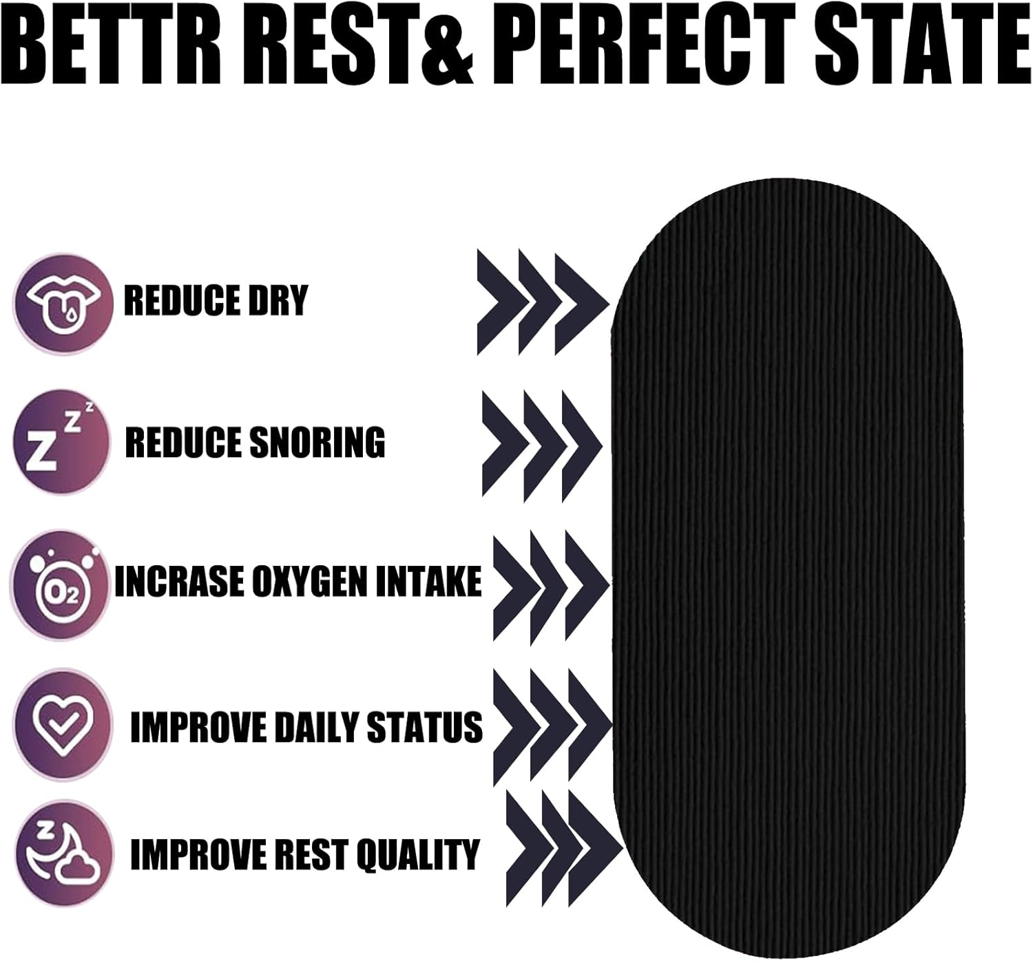 60 Pack Mouth Tape, Mouth Tape for Sleeping, anti Snoring Sleep Tape, Mouth Sleep Strips anti Snoring Devices for Better Nose Breathing Sleep, Snore Reducing Aids Black image number 1