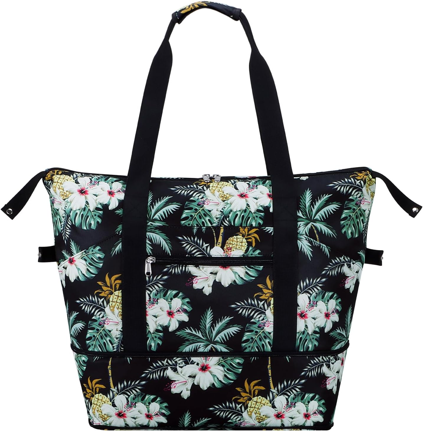 HAWEE Expandable Duffel Bag for Women with Trolley Sleeve/Wet Pocket Weekender Travel Tote Large Carry on Overnight Luggage