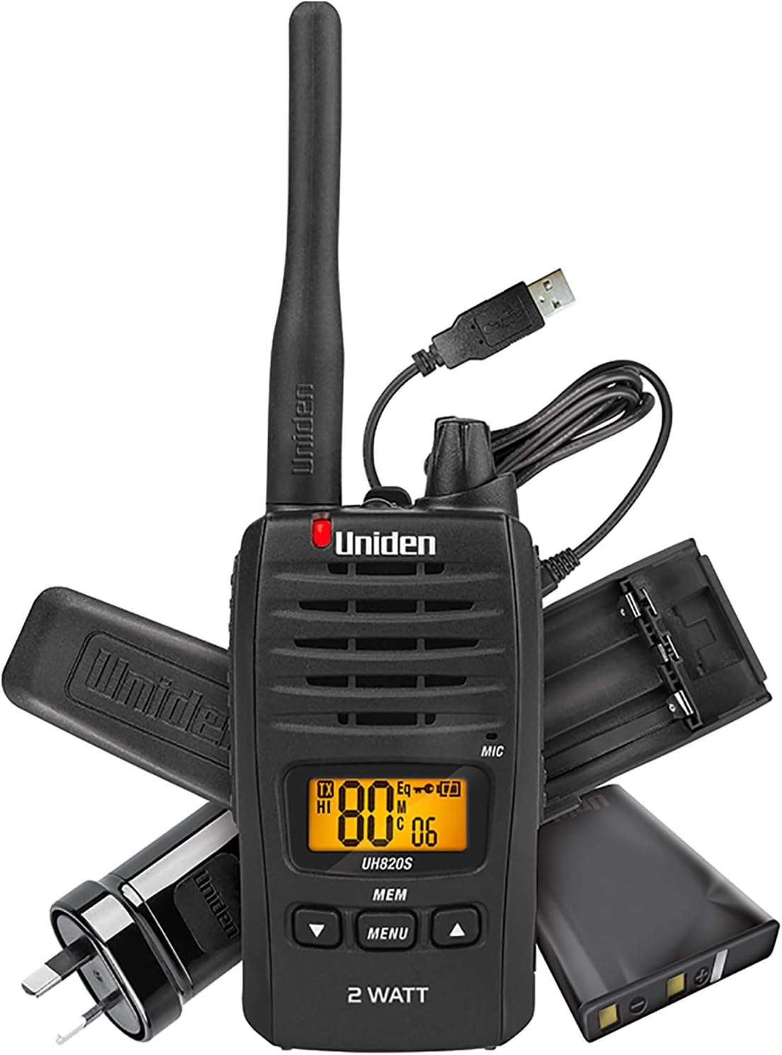 Uniden UH820S - 80 Channels 2 Watt UHF Handheld Radio