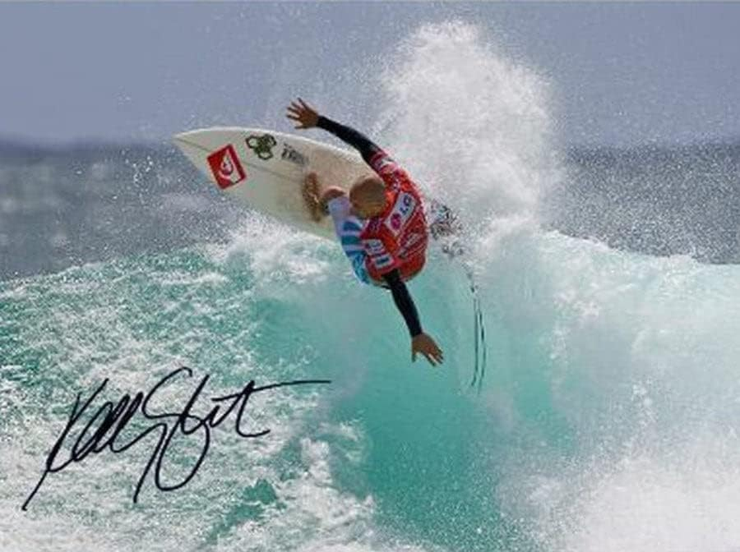 Klovaphotos Kelly Slater Surfing Signed Autographed Photograph Poster A4 210X297Mm