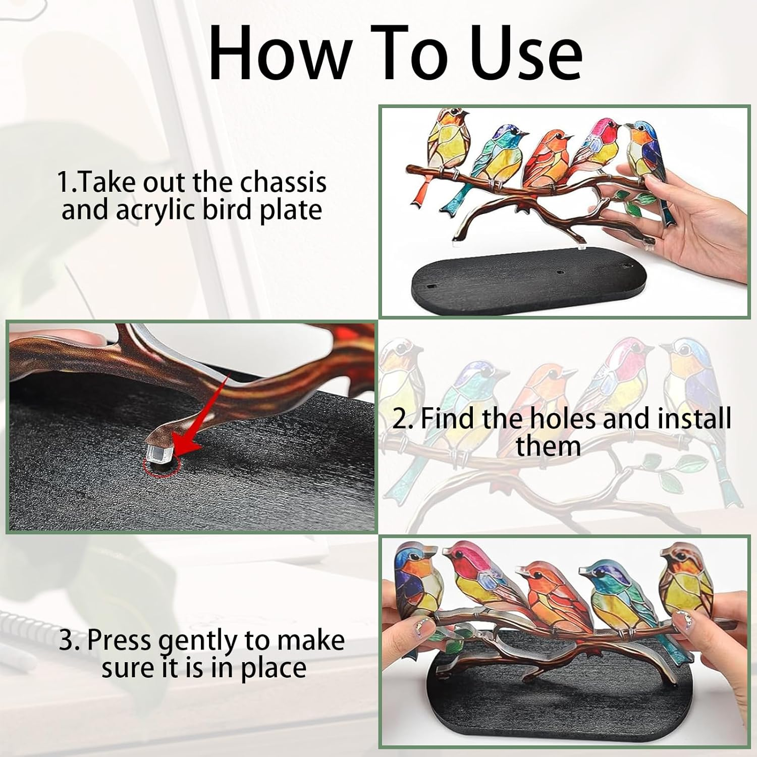 Decorative Home Accessories, Ornaments, Living Room Decor, Home Decor Gift Modern Style, Tabletop Bird Decoration for Living Room, Bedroom, Office Desktop, Cabinets image number 3