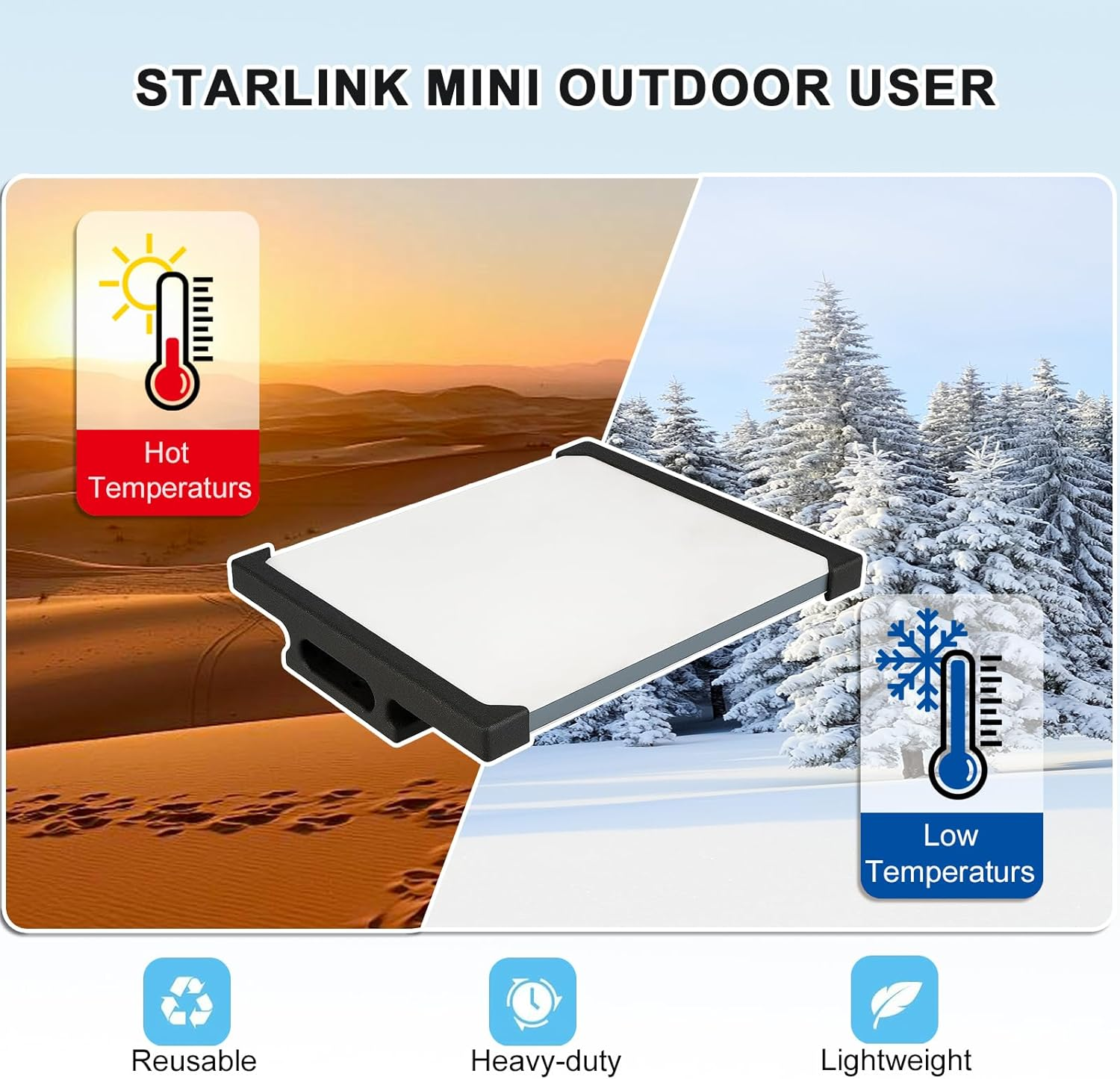 Starlink Mini Roof Rack Mount-Universal Quick-Release Starlink Mini Holder for All-Terrain Vehicles,Rvs,Boats,Suvs& Off-Road Adventures | Easy Install (Black) image number 1