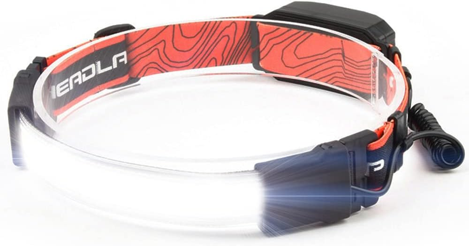 LETOUR LED Headlamp Rechargeable, 1200Lumen Lightweight LED Head Flashlight, 210&deg; Wide Beam Headlight, 3 Modes Waterproof Head Torch with Red Rear Lights for Camping, Running, Jogging, Fishing ﻿ image number 5