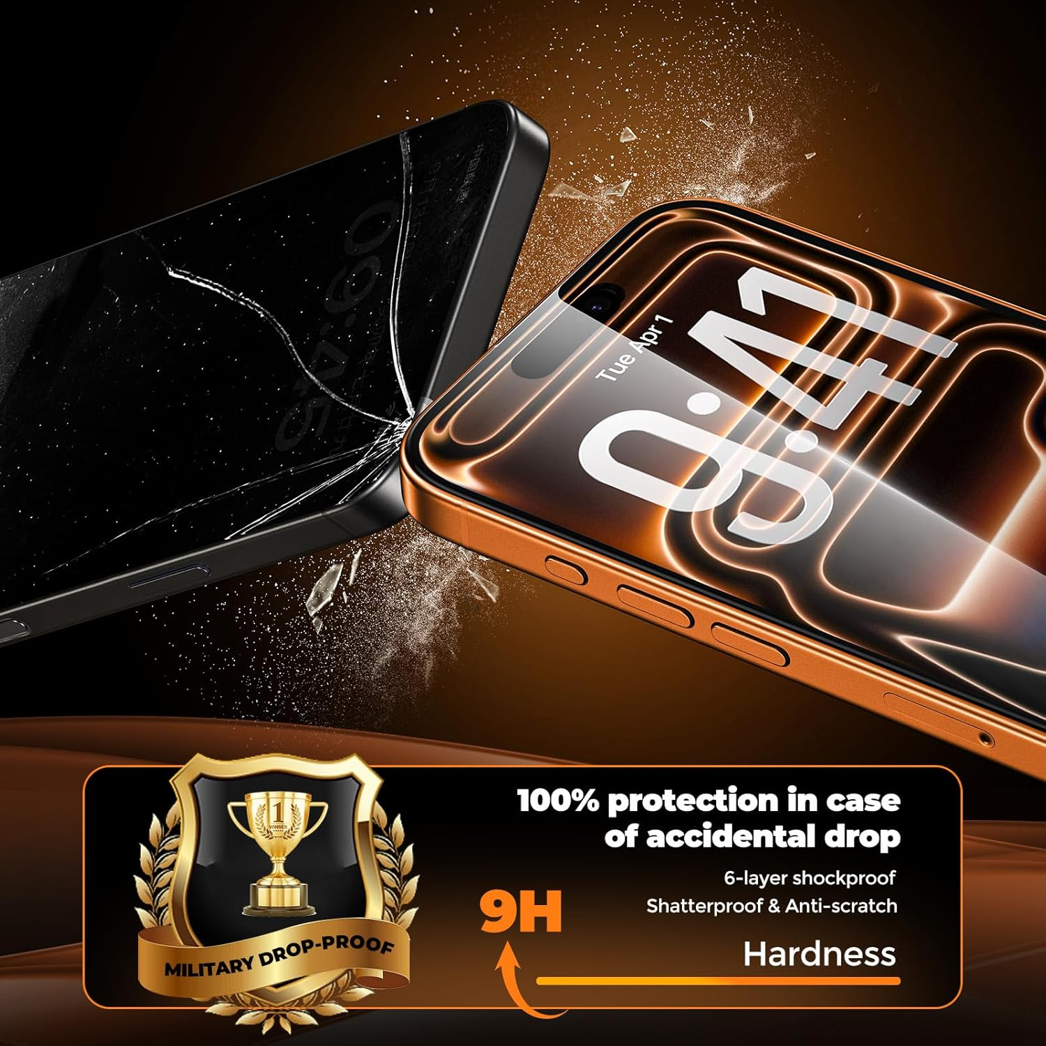 Unbreakcable Tempered Glass Privacy Screen for Iphone 17 Pro Max, Privacy Screen Protector [99.99% HD Clarity, 9H Hardness, Easy Installation, Case-Friendly, Bubble-Free] for Apple 17 Promax 6.9 Inch image number 3