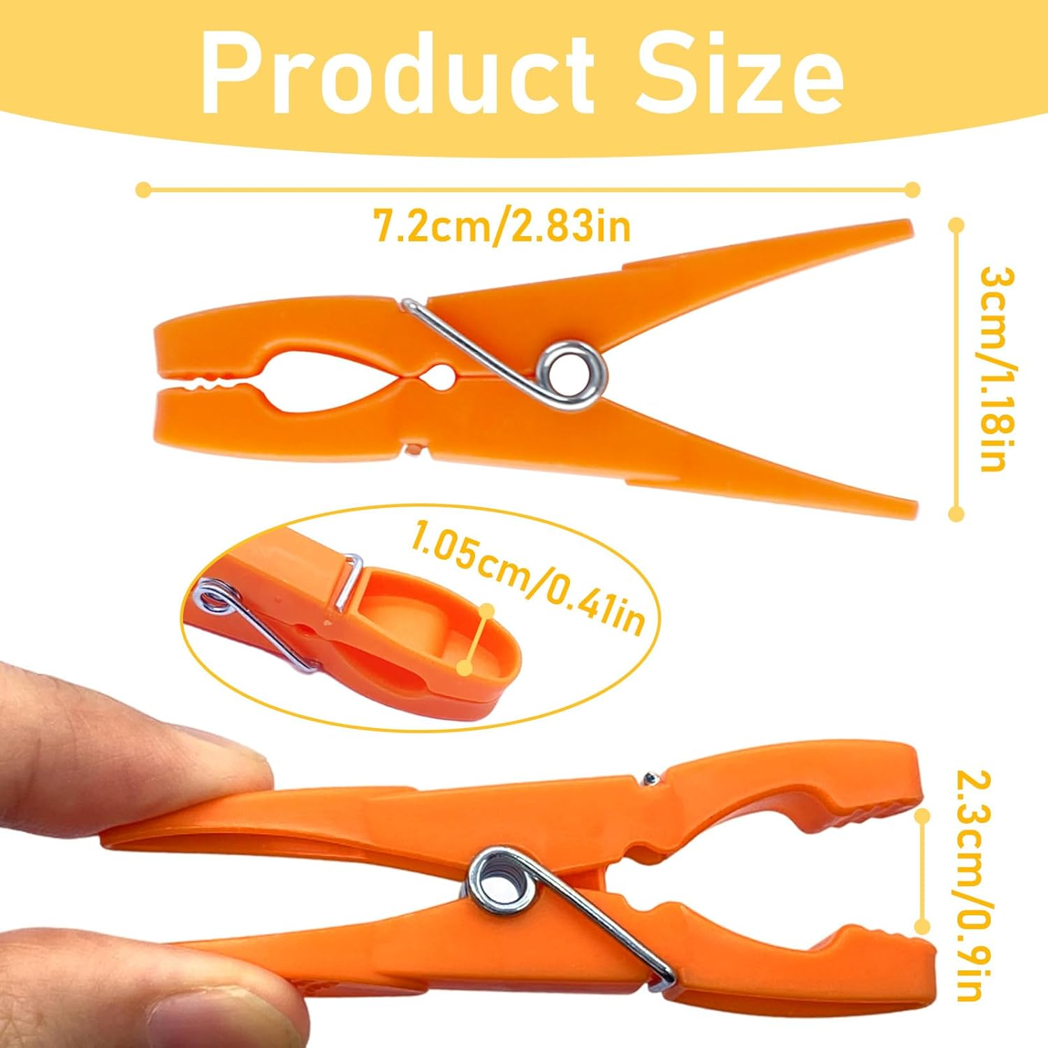 72Pcs Colored Plastic Clothespins, LIOUCBD Colorful Clothes Pins Heavy Duty Outdoor for Hanging Clothes, Rainbow Clothes Pegs for Classroom, Clothesline Crafts Picture Photo Food Towel Clips image number 2