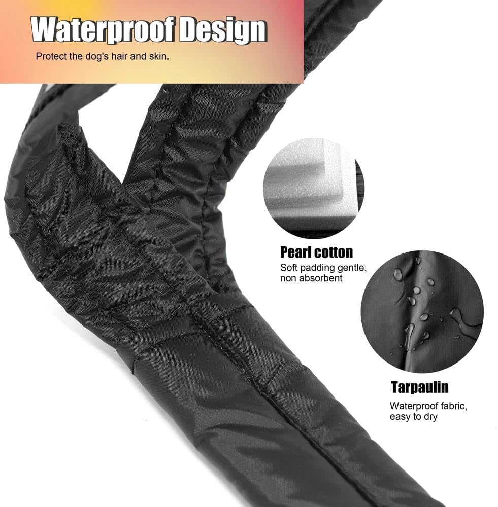 Dog Sled Harness Pet Weighted Traction Sled Harness Large Dog Husky Alaskan Labrador Harness Durable Nylon Outdoor Reflective Dog Harness,Black,2Xl