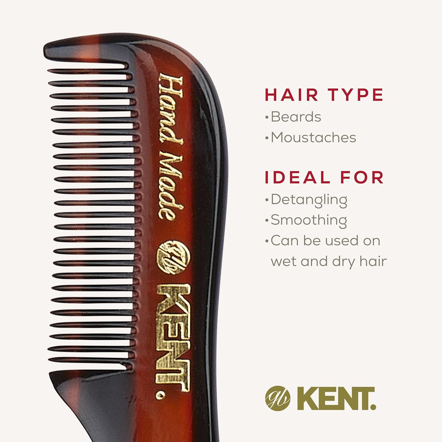 Kent Beard and Moustache Hair Comb, 73 Mm Length (Pack of 2) image number 6