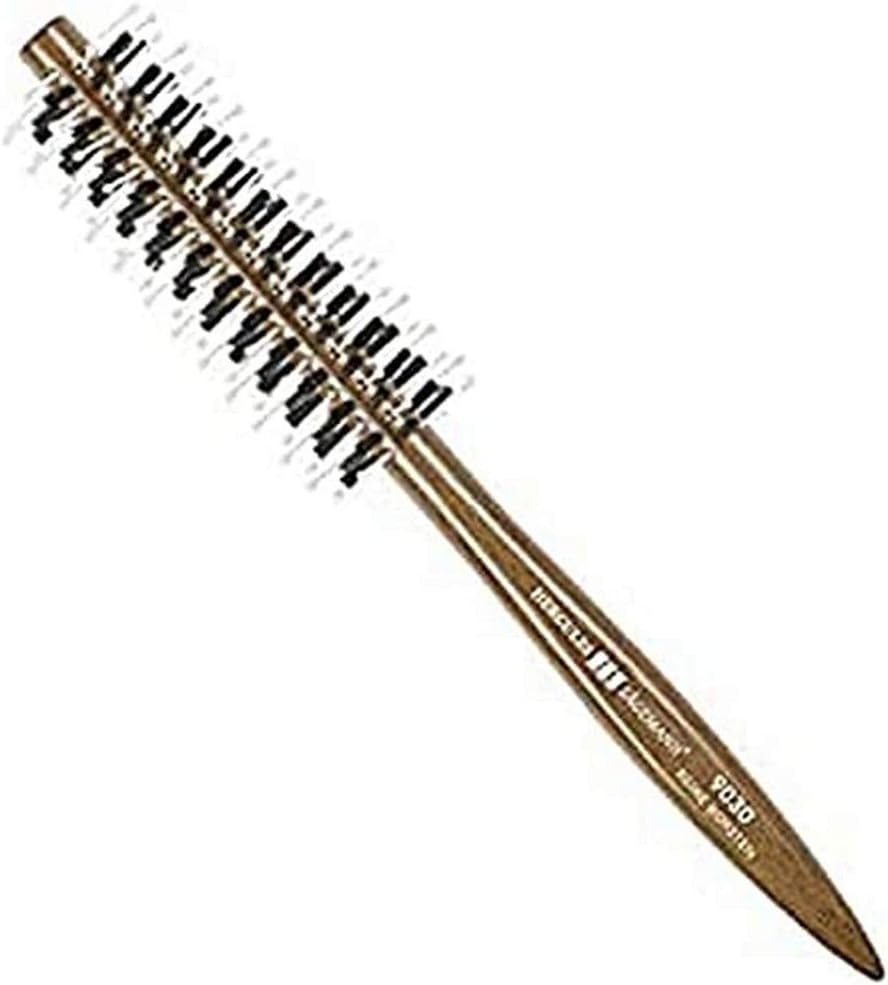 HERCULES S&Auml;GEMANN - 9027 round Brush | Nourishing Natural Hair Brush | Boar Bristle Brush with Polyamide Pins | Allows Easy Blow Drying and Styling of Voluminous Hairstyles | Dark Wood image number 2