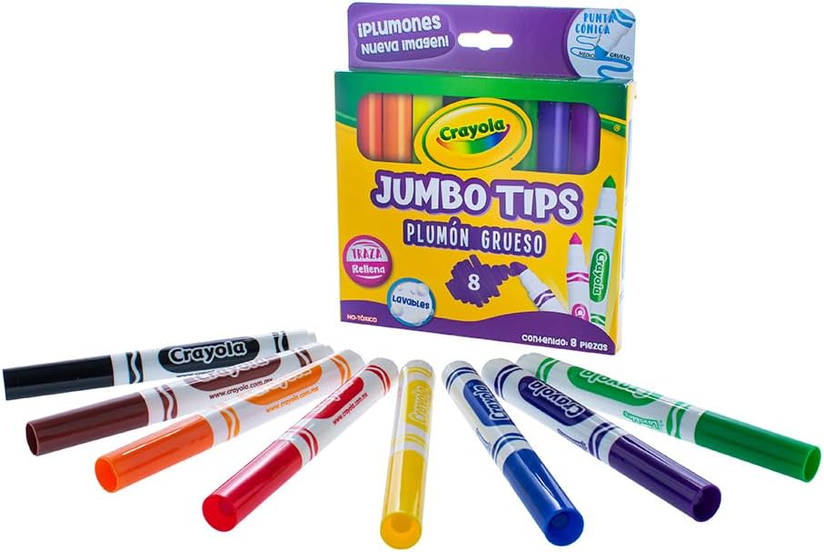 Crayola Washable Markers, Broad Point, Classic Colors, 8/Pack (58-7808) image number 4