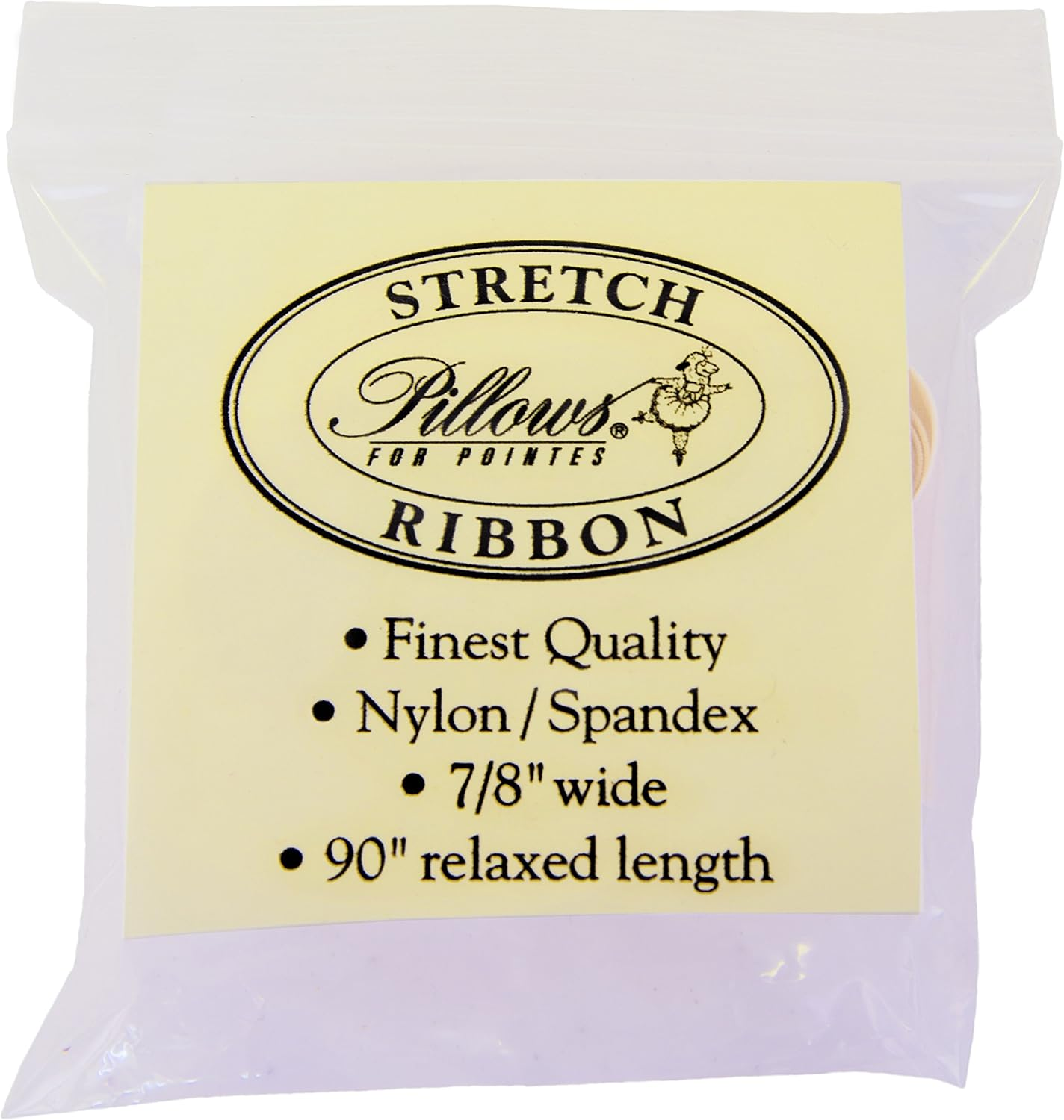 Pillows Pink Stretch Ribbon for Ballet Pointe Toe Shoes image number 2