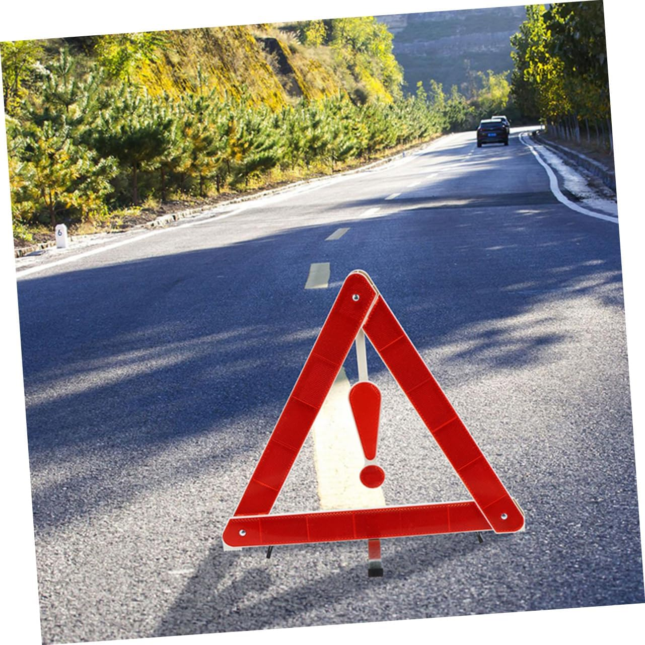 3Pcs Foldable Reflective Emergency Warning Triangles Safety Roadside Triangle Reflectors for Vehicles High Visibility Highway Road Warning Signs image number 4