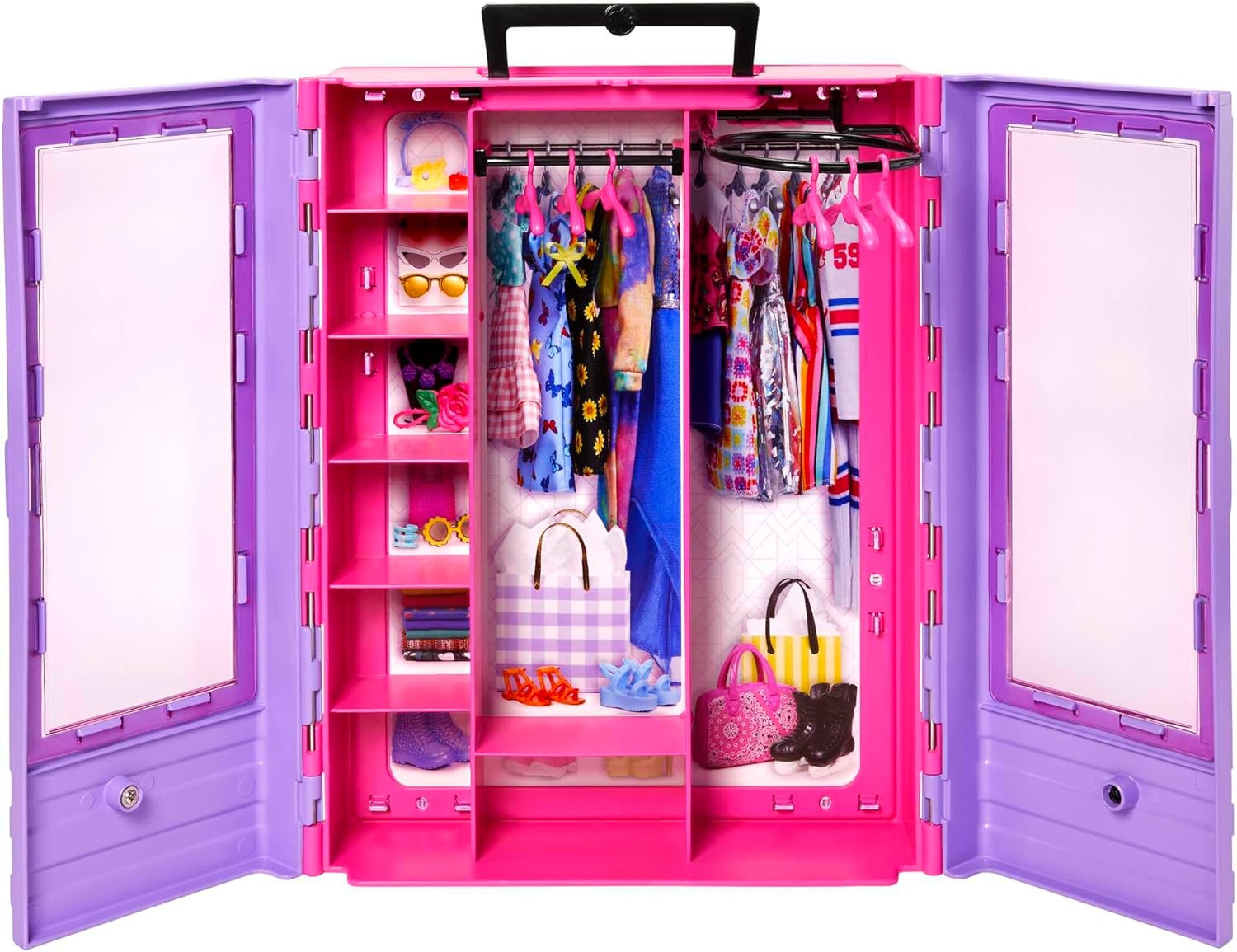 Barbie Fashionistas Ultimate Closet Portable Fashion Toy with Doll, Clothing, Accessories and Hangers, Gift for 3 Years Old and Up image number 3