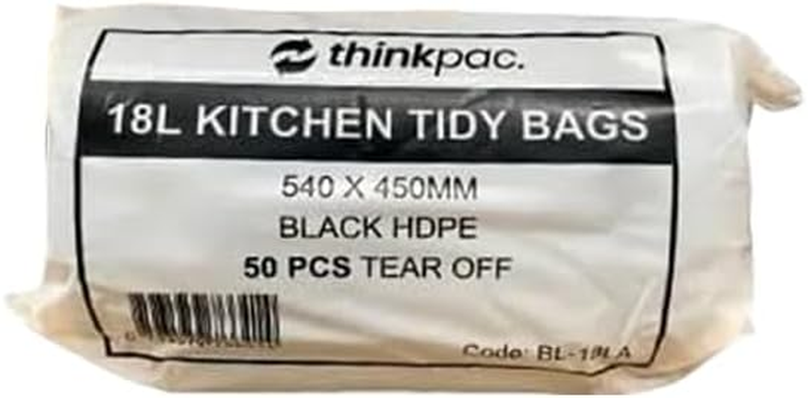Garbage Bags 18L, 54 X 45 Cm - 1 Pack of 50Pcs Black Rubbish Bin Liners - 10 Microns Standard-Grade Thickness - Waste Bags for Kitchen, Bathrooms, Household & Cleaning image number 6