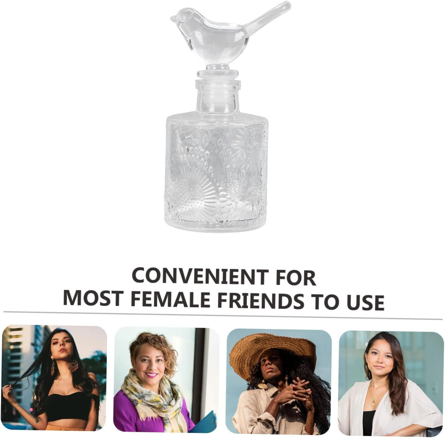 2Pcs Retro Crystal Perfume Atomizer Perfume Bottle for Aroma Diffuser Decorative Bottle Wide Mouth image number 6