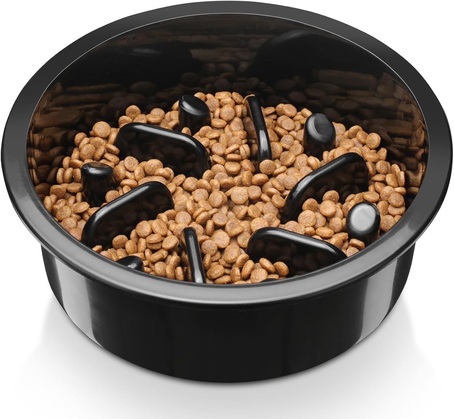 Elevated Dog Bowls, 4 Height Adjustable Raised Dog Bowl Stand with 2 Thick 50Oz Stainless Steel Dog Food Bowls Non-Slip Dog Feeder for Medium Large Dogs Adjusts to 3.7", 9.2", 10.75", 12.36" Black