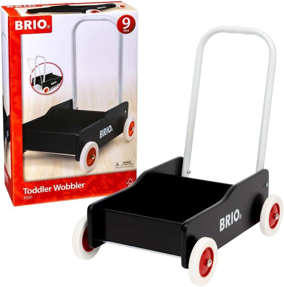 BRIO Infant & Toddler 31350 - Toddler Wobbler Ride-On Toy Red/Yellow for Kids Age 1+ &ndash; Balance & Fun Wooden Activity Toy