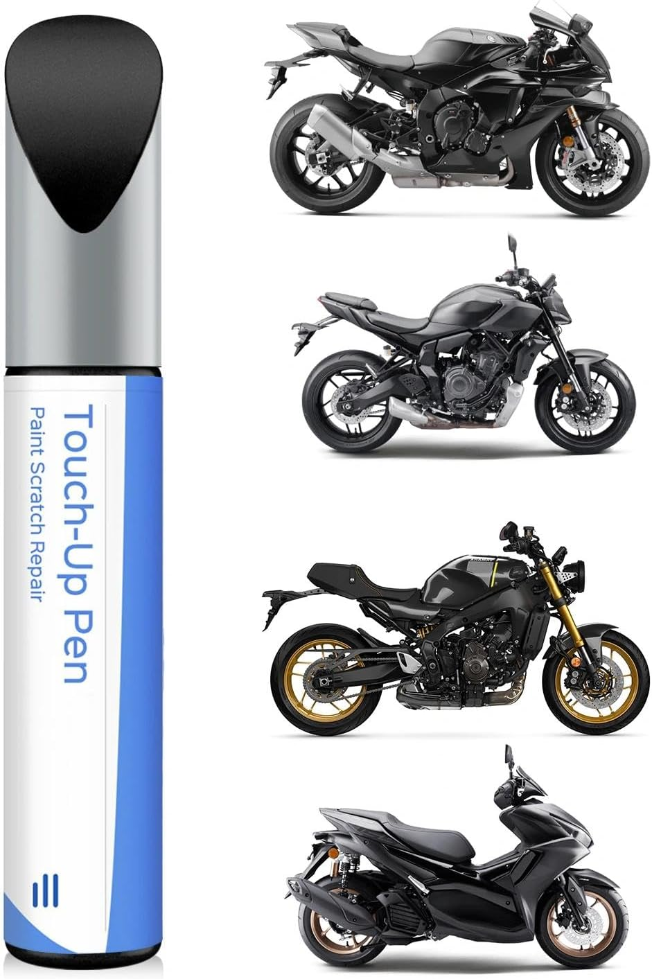 0903 BLACK METALLIC X RAVEN MOTORCYCLE MOTORCYCLE TOUCH up PAINT for YAMAHA image number 3
