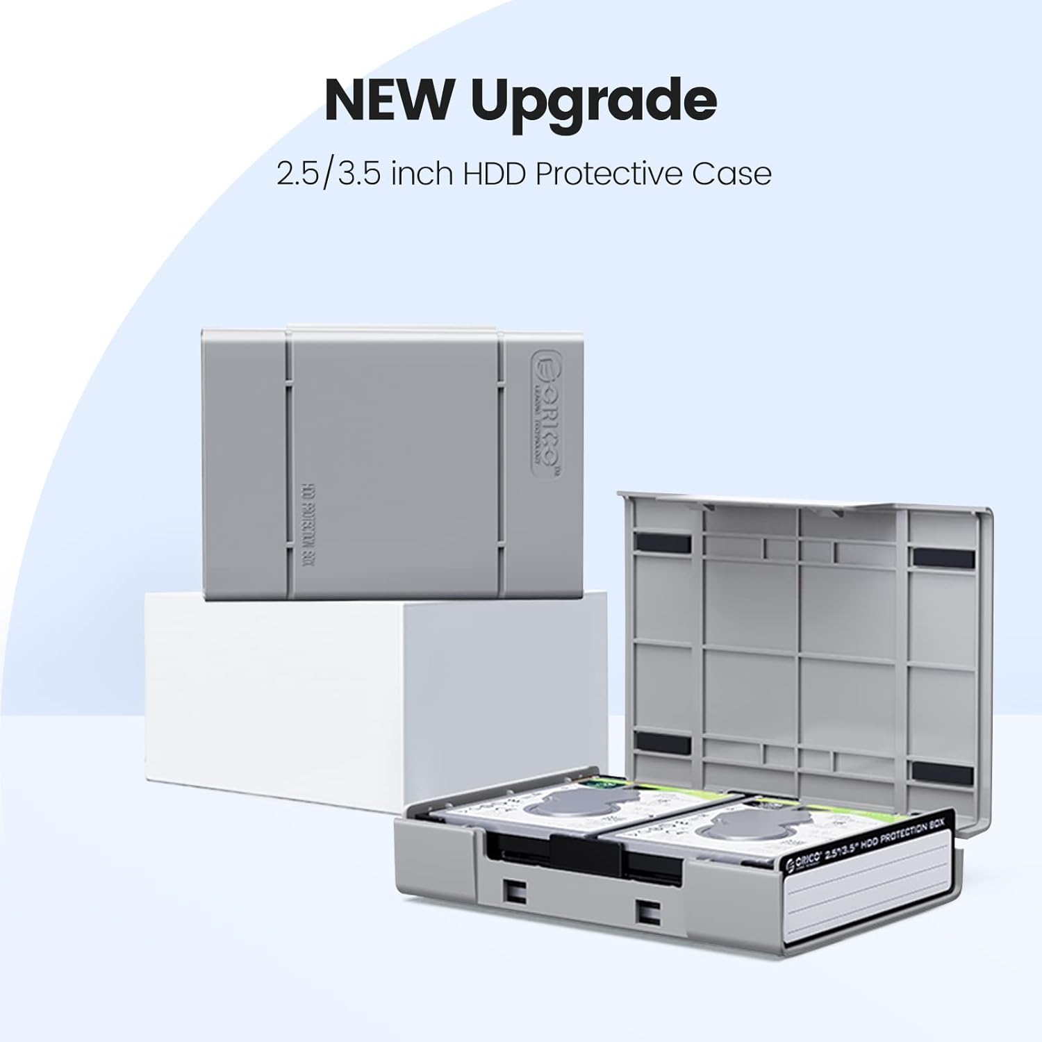 ORICO 5-Pack Hard Drive Carrying Case Protective Box for 3.5/2.5 Inch SSD HDD Portable with Anti-Static,Shockproof and Dust Proof Travel Storage Bag-Php25-5S image number 4