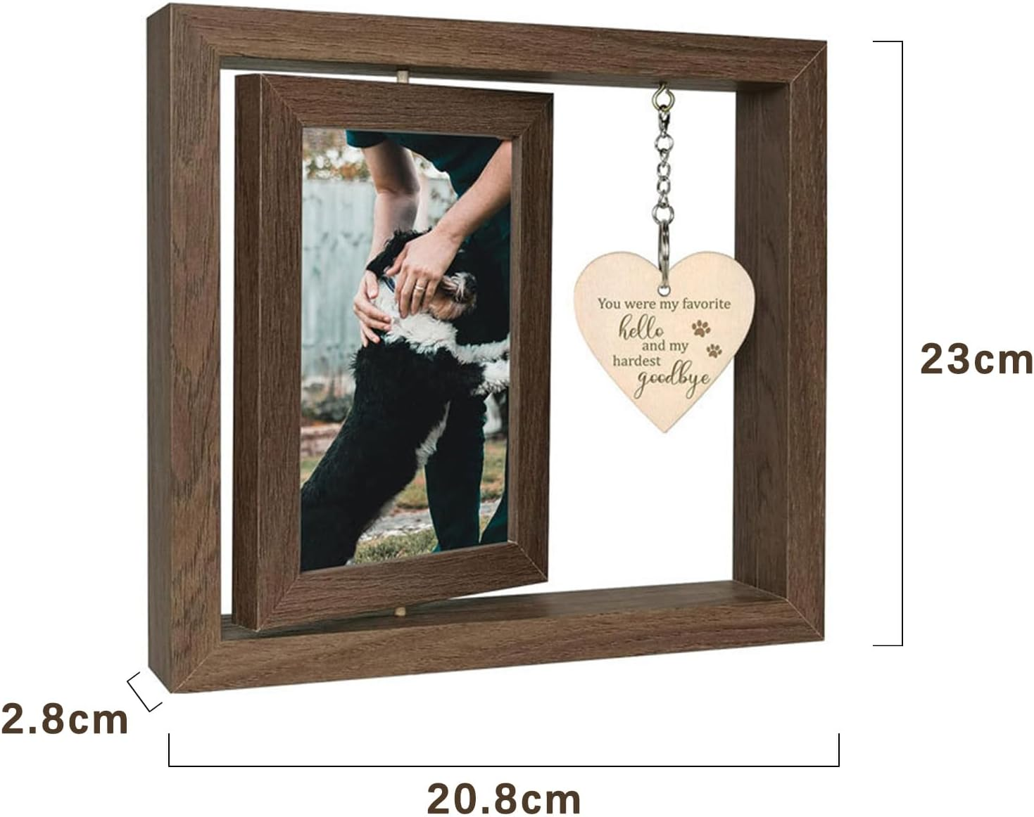 Pet Memorial You Were My Favorite Hello and My Hardest Goodbye: Dog Cat Memorial Picture Frame - Sympathy and Remembrance Loss of Dog