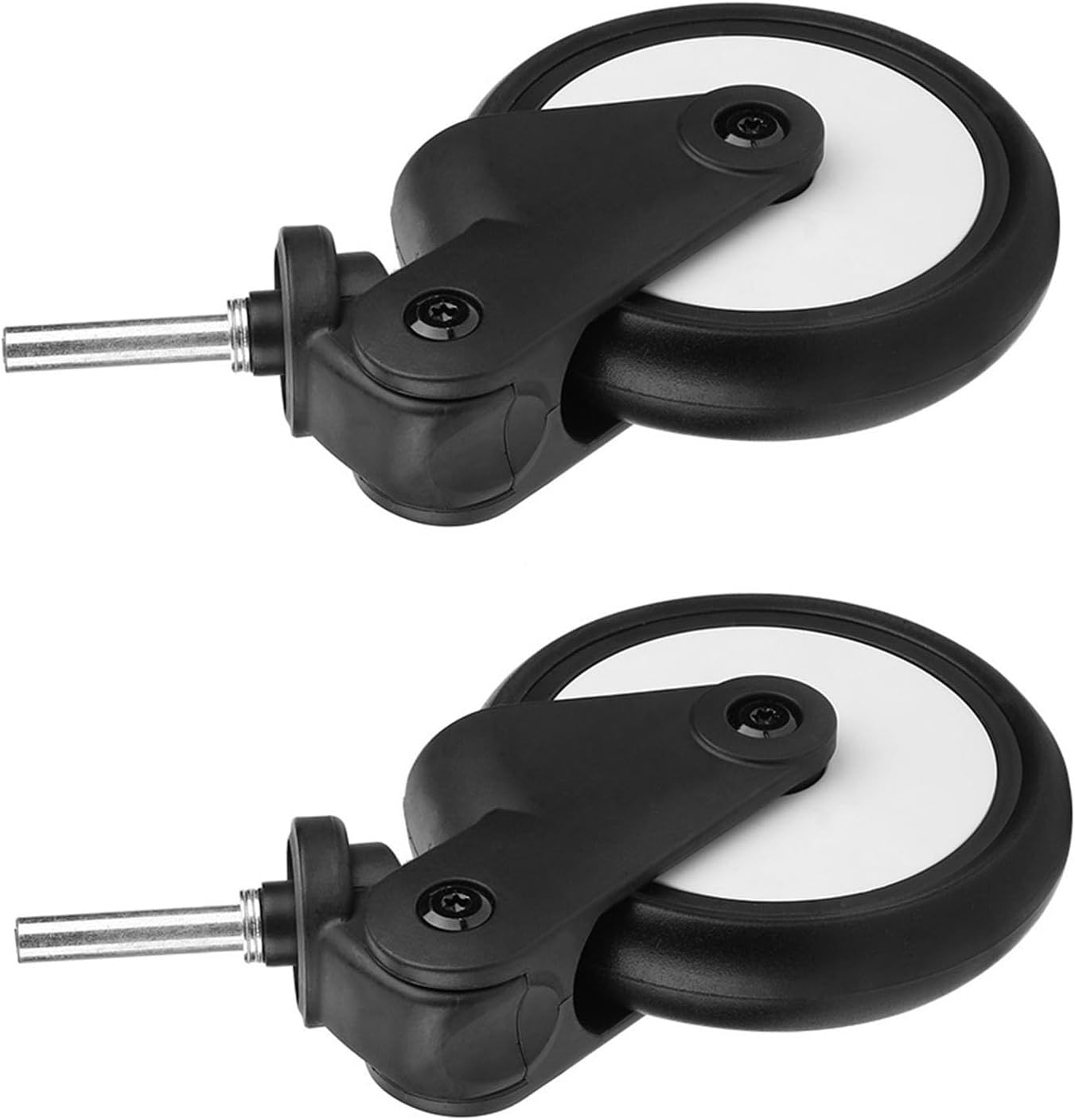 Baby Stroller Wheels, Replacement Wheels for Stroller, Plastic Wheel Replacement, Suitable for Providing Excellent Stability(A Pair of Front Wheels) image number 3