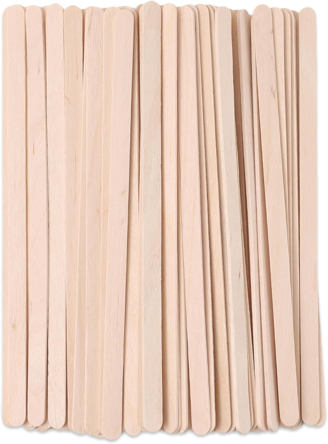 300Pcs Wooden Wax Sticks - for Body Legs Face 5.5Inch Medium Sizes Eyebrow Waxing Applicator Spatulas Wood Coffee Stirrs Wooden Carft Stick