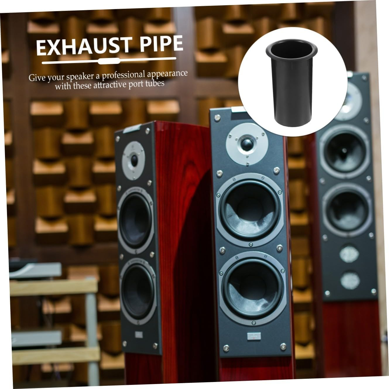 HONMEET 5 Pcs Plastic Woofer Box Port Tube Replacement Subwoofer Port Tube Speaker Air Outlet for Home Audio Systems image number 5