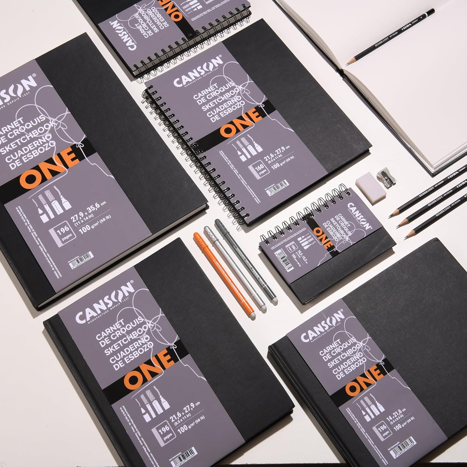 Canson Artbook ONE - 14X21.6Cm Spiral-Bound Sketchbook Including 80 Sheets of 100Gsm Drawing Paper image number 3