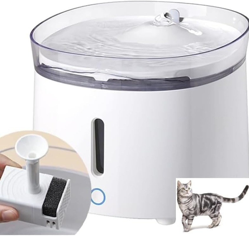 Cyclingcolors 8X Cat Drinking Fountain, Sponge Foam Filter, Black Cat Fountain, Pet Fountain, Water Fountain, Foam Filter, 38 image number 1