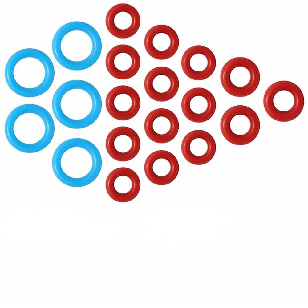 20Pcs Silicone O-Ring Gasket Replacement for Breville Espresso Coffee Machine BES920XL BES900XL BES980XL BES990XL, Include 2 Sizes (5 Blue and 15 Red)