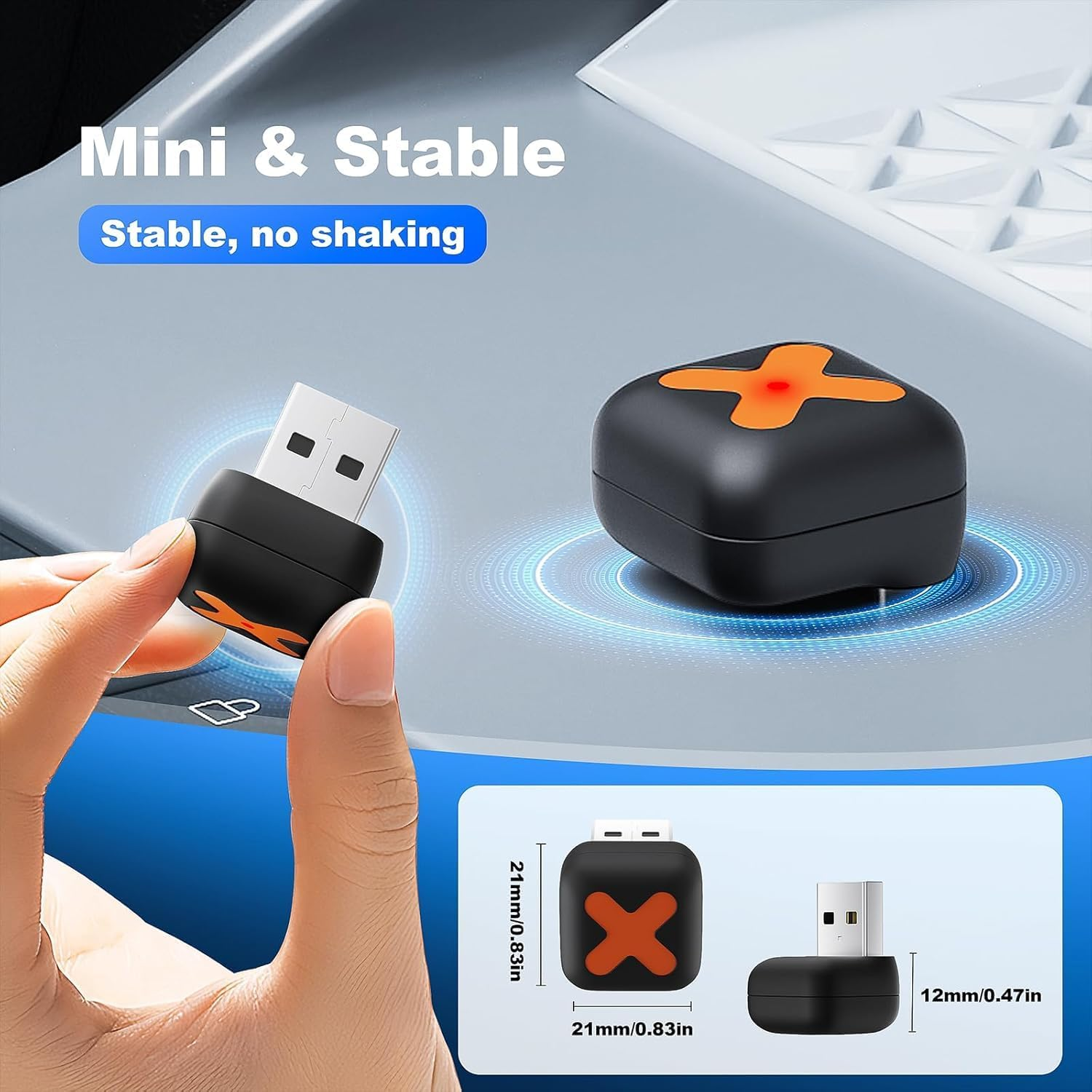 2 in 1 Wireless Carplay Adaptor & Android Auto Adaptor for Iphone/Android, 2025 Mini Portable Car Dongle for Cars with OEM Wired Carplay/Aa from 2016, Stable Car Control & No Delay image number 6