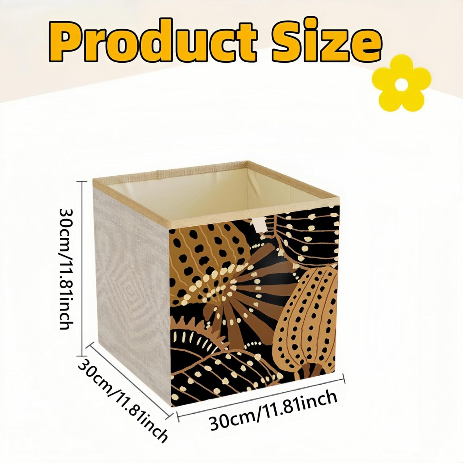 2 Packs Collapsible Storage Bins, Retro Style Foldable Storage Box for Toys, Clothes, Books, Closet & Shelves, Durable Home Storage Basket Organizer (A-Horse)