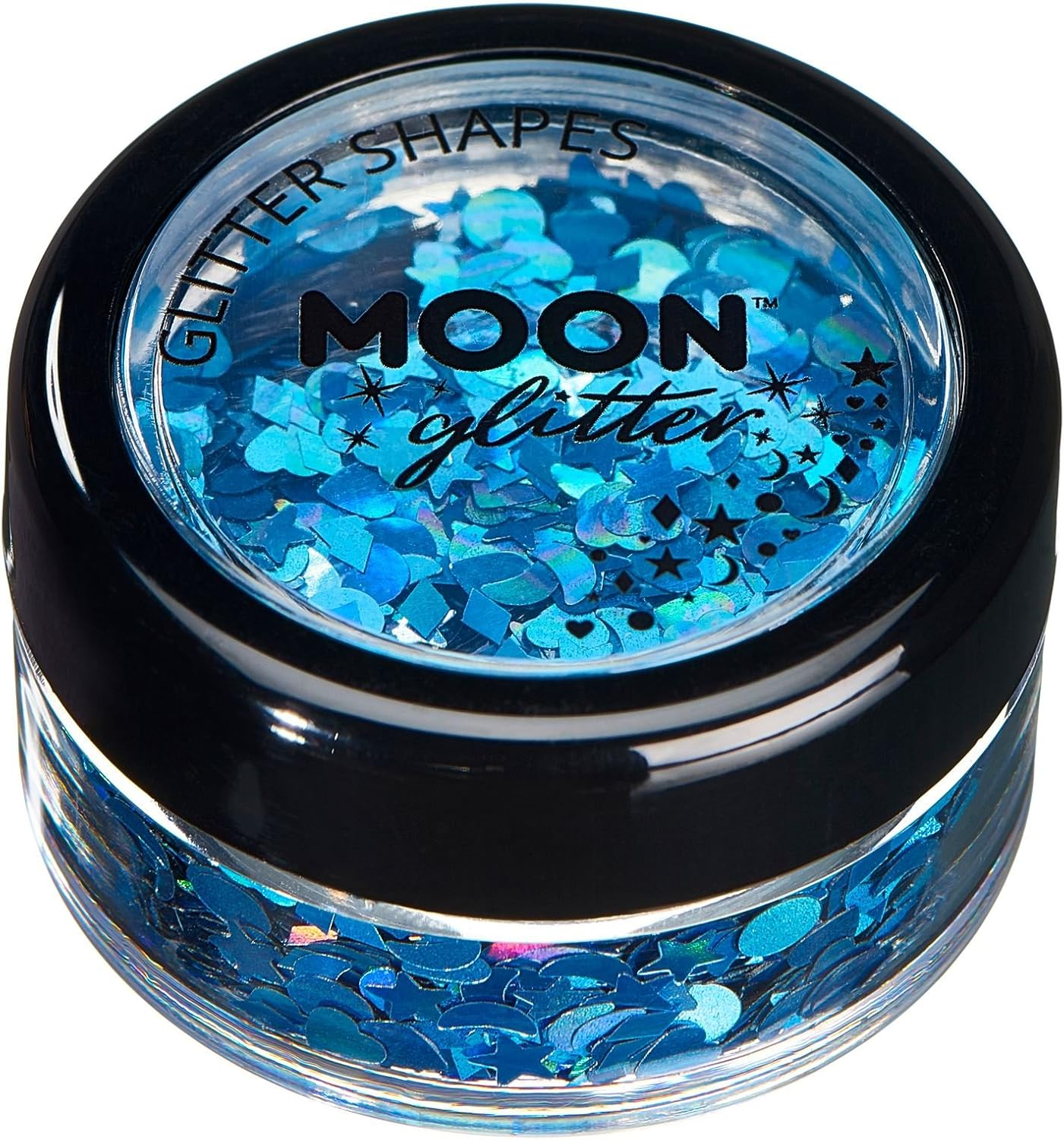 Holographic Glitter Shapes by Moon Glitter &ndash; 100% Cosmetic Glitter for Face, Body, Nails, Hair and Lips - 3G - Gold