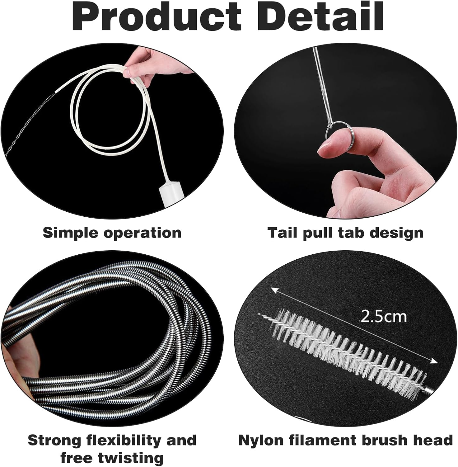 Refrigerator Cleaning Set Cleaning Brush Cleaner, Refrigerator Drain Cleaner, Drain Cleaning, Refrigerator Cleaning Set, Drain Brush Drain, Fridge Cleaner Drain Hole Defrost Spray image number 6