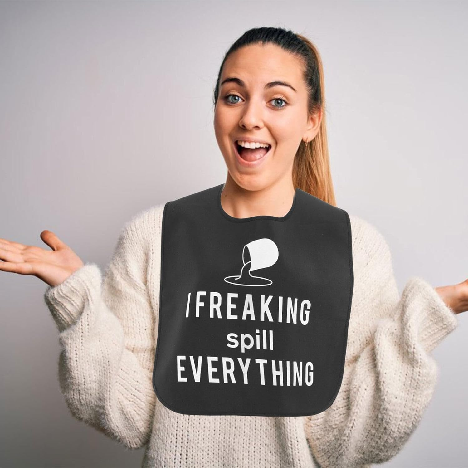 Iplusmile Adult Bibs - Waterproof and Reusable Clothing Protectors for Elderly, Seniors and Disabled