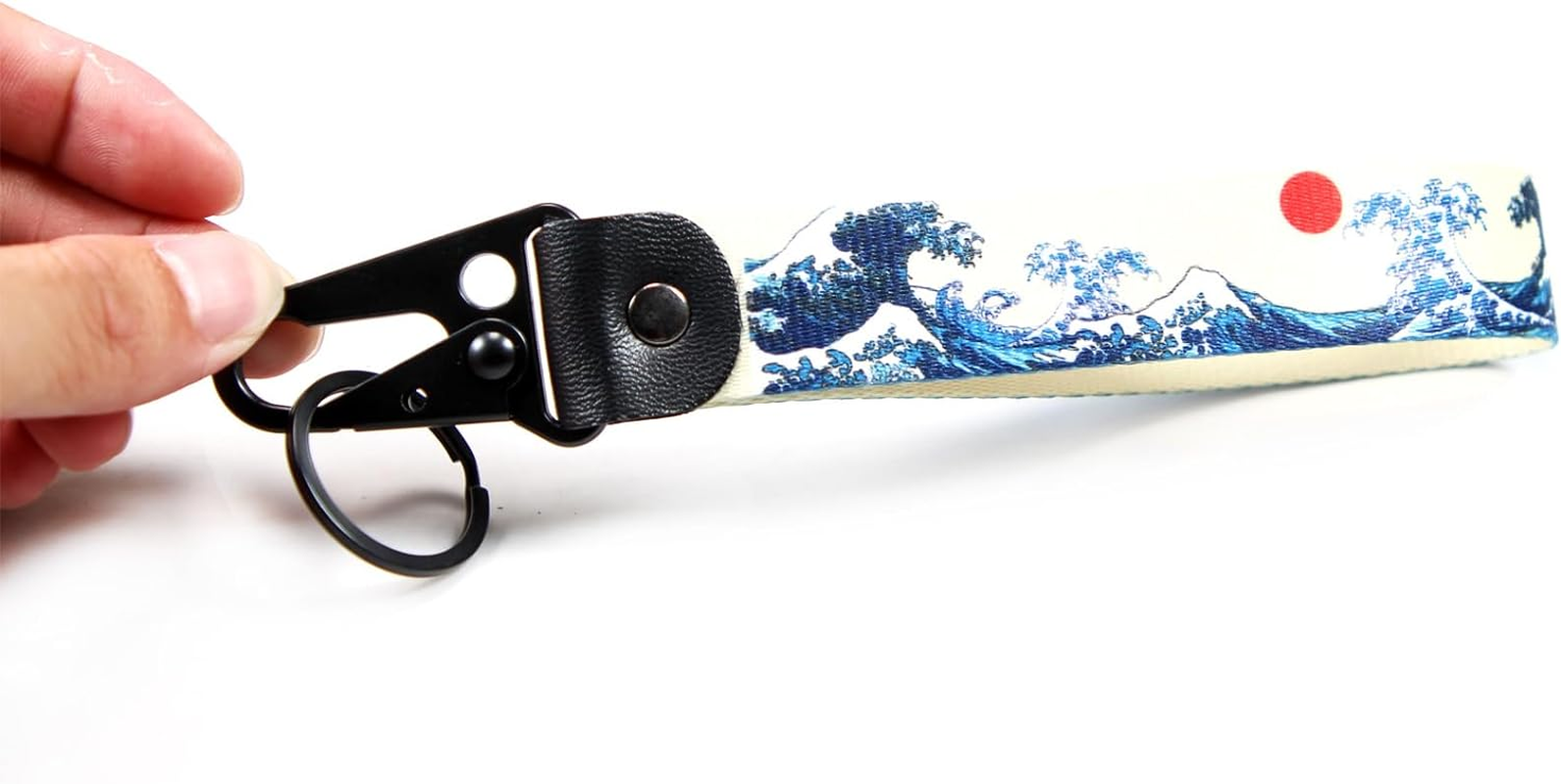 Dsycar JDM Keychain, Car Motorcycle Key Chains Jet Key Tag for JDM Cars, Bikes, Scooter, ATV, UTV [Wave]