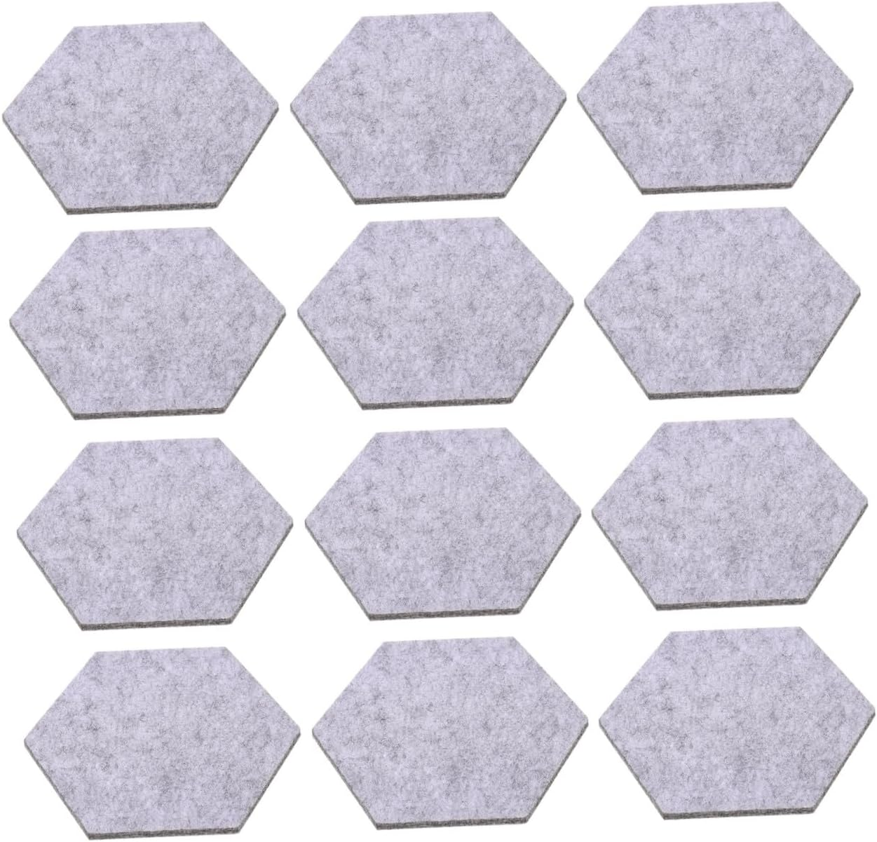 TEHAUX Home Office Decor 12 Pack Hexagon Felt Soundproofing Panels Stick Memo Board for Walls