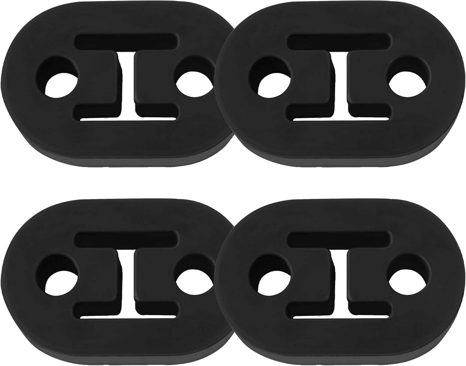 4PCS Rubber Exhaust Hangers with 2 12Mm Holes - Professional Muffler Hanger Universal Fit for Car Truck SUV - Exhaust System Auto Part for Shock Absorption & Noise Reduction (4PCS) image number 4