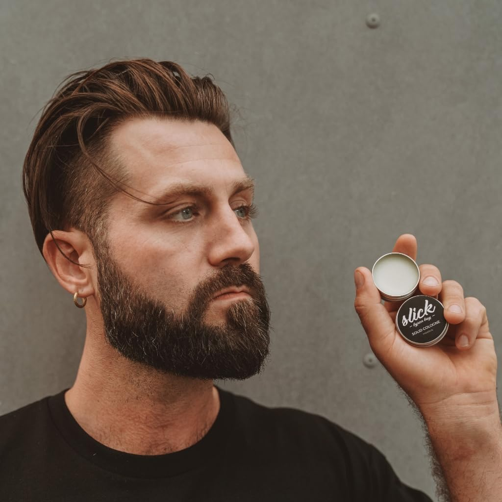 Solid Cologne 15Ml - ALL NATURAL and ORGANIC - Sustainable & Moisturing Cologne for Men and Women in Plastic-Free Recyclable Container Feat. Organic Beexwax, Organic Shea Butter, Jojoba Oil, Vitamin E & Australian Essential Oils - Made by Hand in Byron Bay (Maverick) image number 4