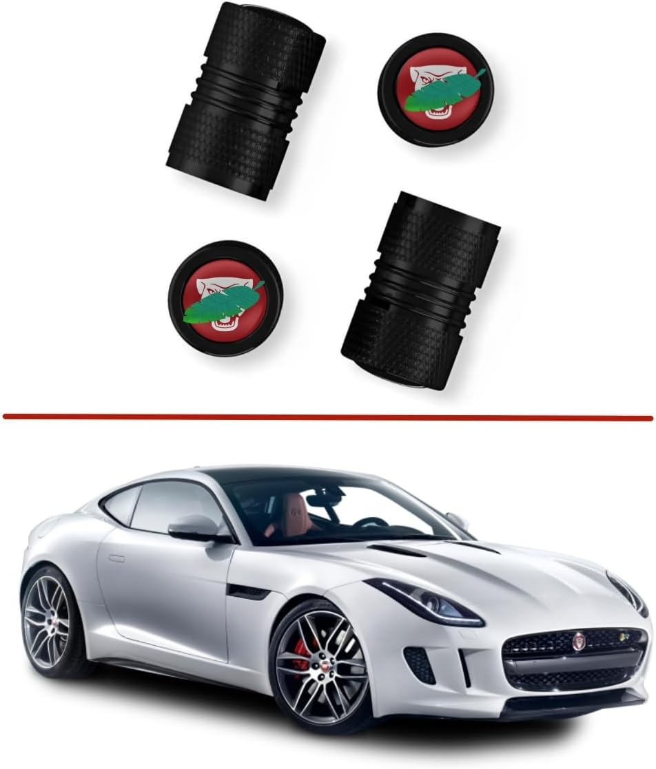 Car Wheel Tire Valve Stem Caps Tire Air Caps Cover Compatible with XE XEL XF XFL XJ F-PACE F-Type and More image number 1