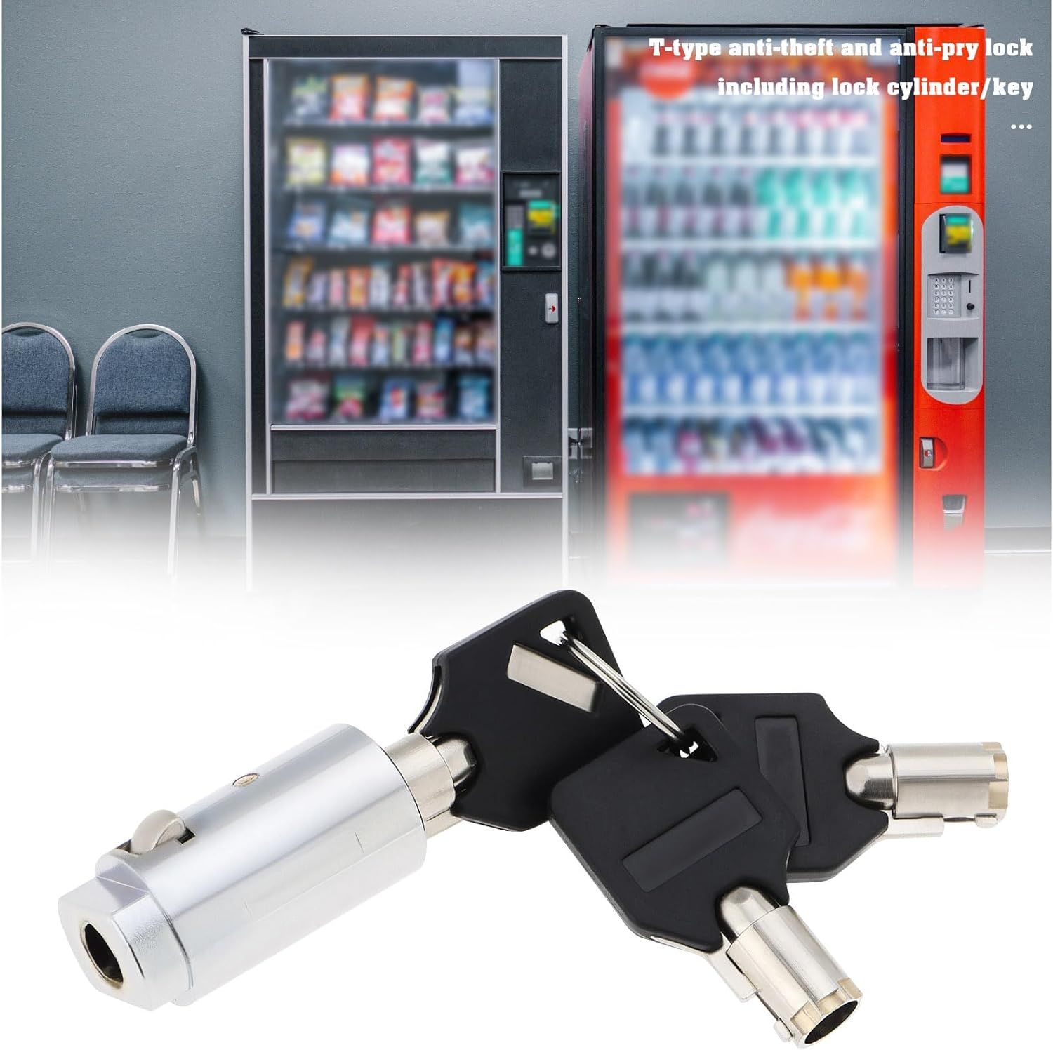 VGOL 2PCS T-Lock Vending Machine Vending Machine Lock Vending Machine Soda Machine Lock with Tubular Keyway Snack Machine Lock Candy Machine Lock image number 4