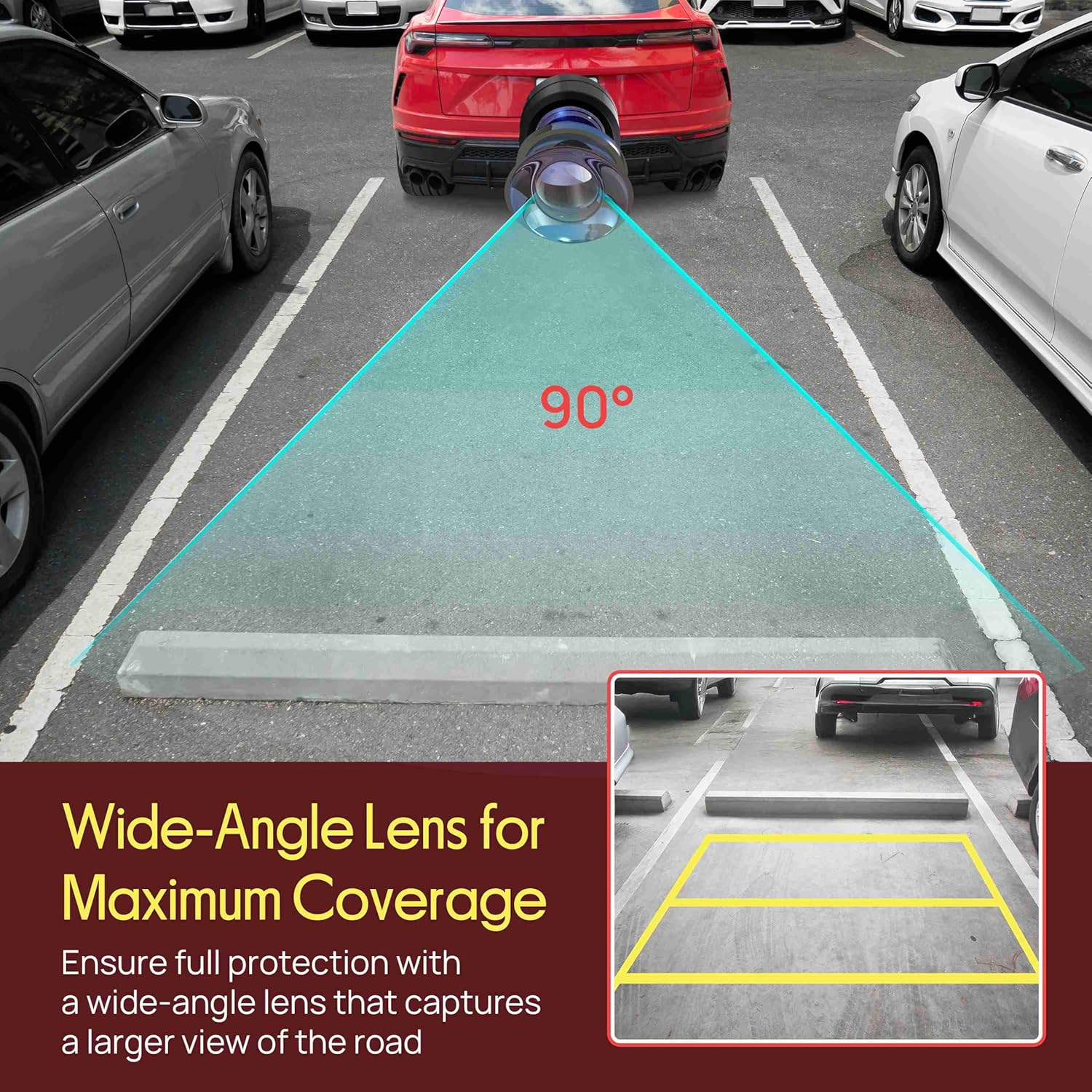 Pyle Plcm22Ir Flush Mount Rear View Backup Parking Reverse Assist Camera, Night Vision, Built-In Distance Scale Lines, Waterproof image number 5